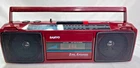 Vintage Sanyo M7024A AM/FM Stereo Cassette Tape Boom Box Recorder Player