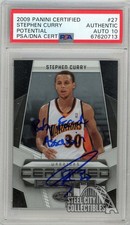 Stephen Curry 2009 Certified Auto Baby Faced Assassin RC Card 27 /500 PSA Auth10