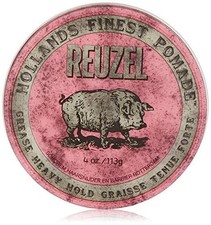 2-Pack Reuzel Pink Medium Sheen Pink Pomade, 4 oz