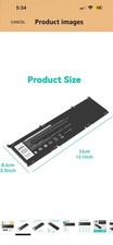 86Wh 69KF2 M59JH 8FCTC 70N2F Battery for Dell XPS 15 9500 9510 9520 Precision 55