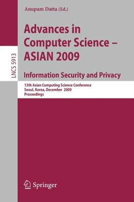 Datta - Advances in Computer Science Information Security and Privacy - X555z