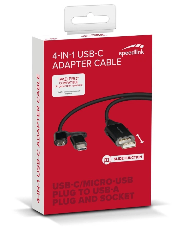 4in1 USB-C / Micro-USB Adapter-Kabel Lade-Kabel für Lenovo Samsung Huawei Wacom  - Bild 4 von 4