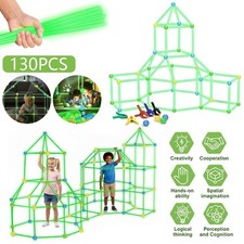 Fort Building Kit for Kids,Glow in the Dark 130 Pcs Upgraded Den Building Kit UK