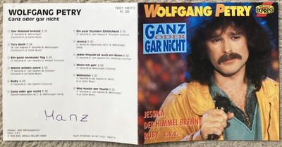 Wolfgang Petry - Ganz oder gar nicht / CD