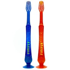 Light-Up Timer Toothbrush with Suction Cup, Soft - 2 Count Pack of 1 , Assorted