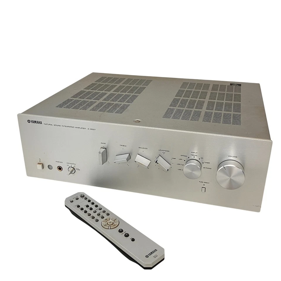 Yamaha A-S501 Integrated Stereo Amplifier Hi-Fi Audio Amp Silver Japan Tested - Image 4 of 4