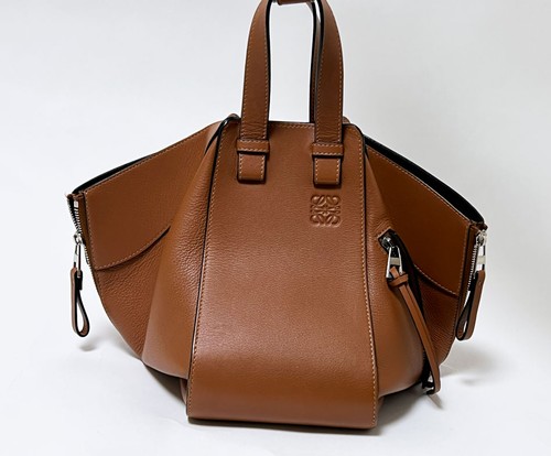 LOEWE Hammock Small Tote Shoulder Bag Leather Brown 387.30.S35 #146