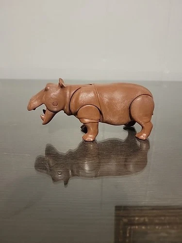 Vintage 1981 Geobra Playmobil Hippo Hippopotamus 5.5" Zoo Animal Toy