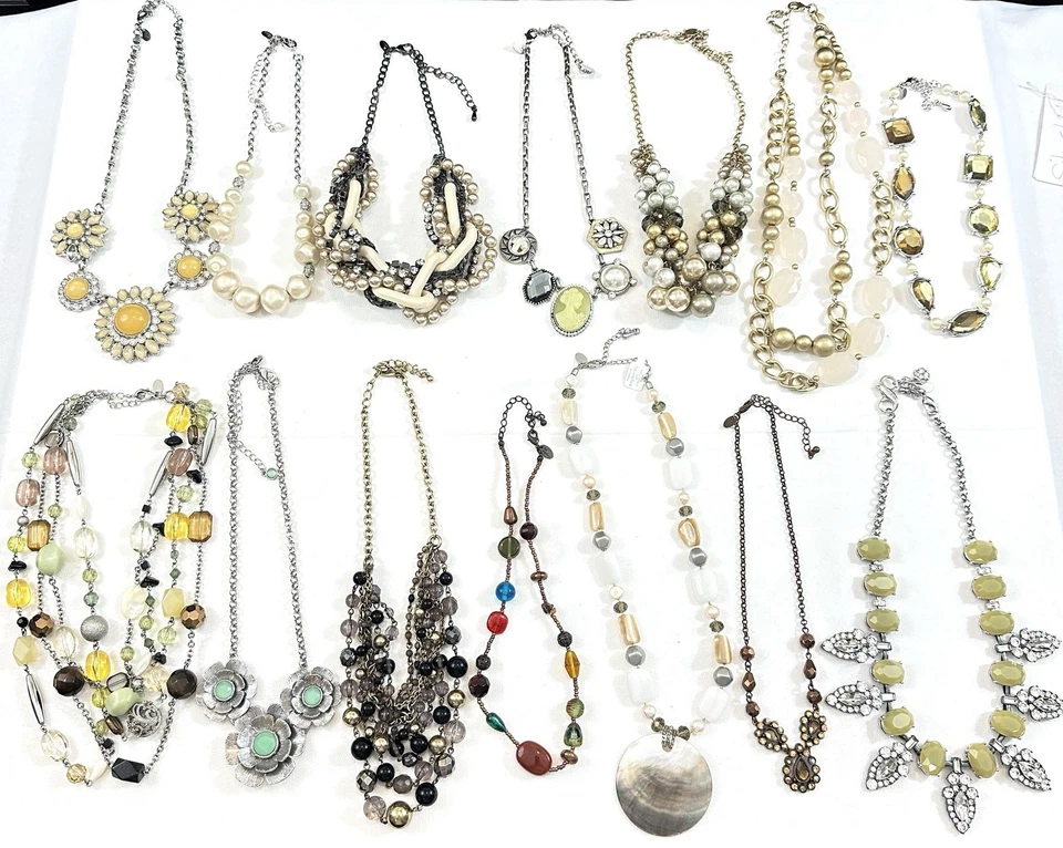 Lot of 14 Piece LIA SOPHIA Jewelry Necklaces