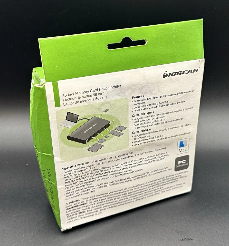 IOGEAR Universal Memory Card Reader/Writer 56-In-1 Multi-Format New Damaged Box - Image 4 of 4