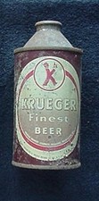 KRUEGER BEER CONE TOP CAN (1940s-50s) G. KRUE...