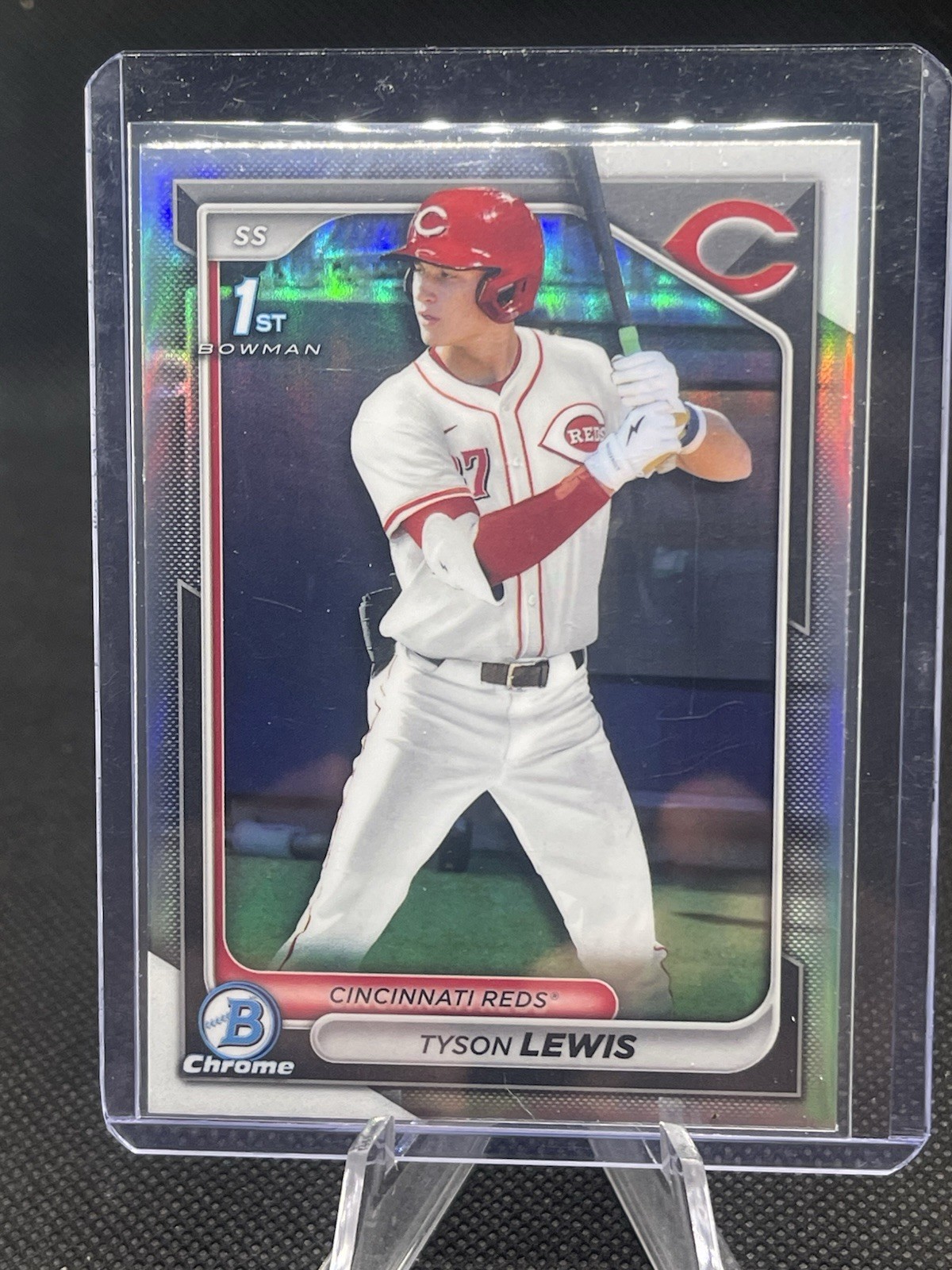 2024 Bowman Draft Chrome Tyson Lewis #BDC-44 1st Bowman Refractor - Reds