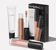 MAC Glossed Out LIP Trio 301 OH BABY/303 NYMPHETTE And Lip Glass Lip Gloss NIB
