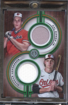 Cal Ripken Jr. / Gunnar Henderson 2025 Tribute Game Worn Patch 70/99 Orioles