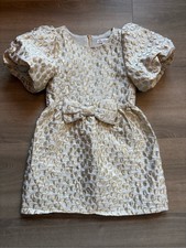 Gold Dot Jacquard Dress