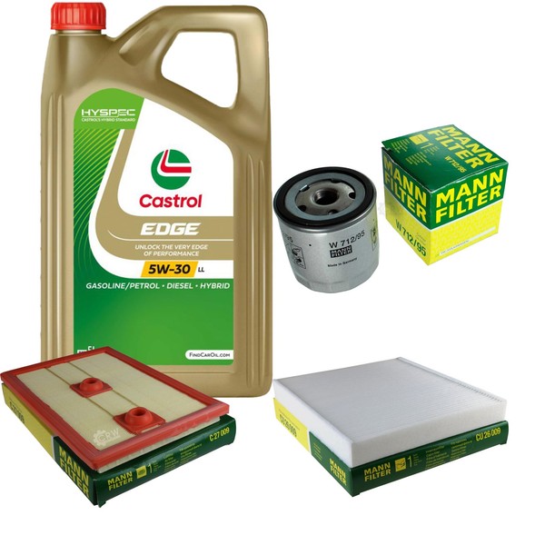 Inspektionspaket 5L Castrol Titanium 5W-30 FüR VW Golf VII 1.4 TSI 1.2 Touran-image
