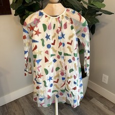 STELLA MCCARTNEY kids glitter stickers tulle dress in white 10