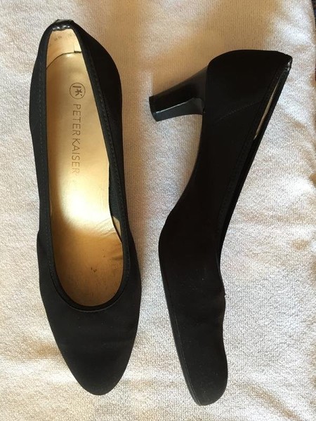 Women Peter Kaiser Heels Black Textile 40