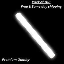 16” LED White Foam Stick – Light Up Glow Stick for Party, Concert & Event 100X