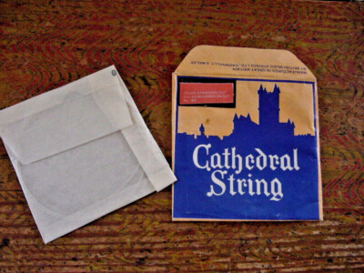 VINTAGE CATHEDRAL CELLO STRING SILVERED ON GUT G OR 3RD  NEW OLD STOCK 1950s