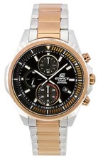 Casio Edifice Black Dial Two Tone Quartz EFR-S572GS-1A 100M Men's Watch