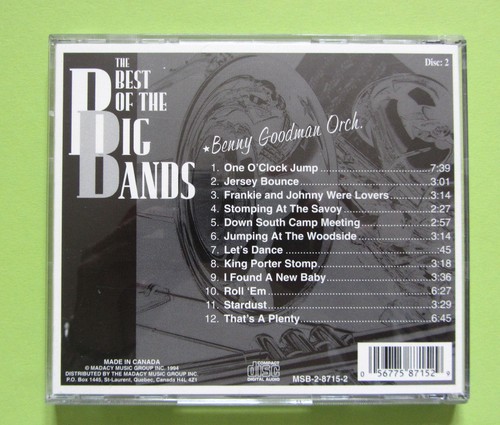 CD MUSIK THE BEST OF THE BIG BANDS BENNY GOODMAN ORCH. DISC 2 1994 MSB 2-8715-2 - Foto 2 di 3