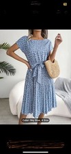 Women’s Short Sleeve floral print belted dress UK 12/14