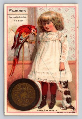 Willimantic Thread Girl Cat Parrot Atlanta Expo 1881 P814