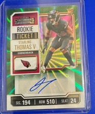 2023 CONTENDERS OPENING KICKOFF TKT #214 STARLING THOMAS V ROOKIE RC GREEN