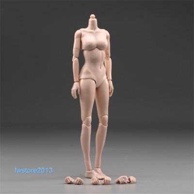 1/6 Pale Skin Small Breast Bust Girl 12'' Female Action Figure Body Hands Toys