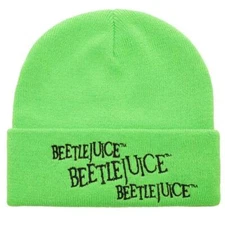 Beetlejuice Neon Logo Beanie Hat Bioworld