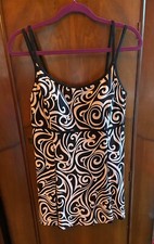 robby len Black and White One Piece Women's Bathing Suit 16