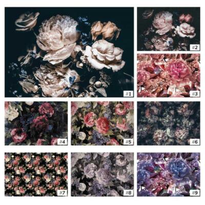 Tapete VINTAGE BLUMEN 3D Fototapete XXL Vlies Pfingstrosen Rosen Schlafzimmer