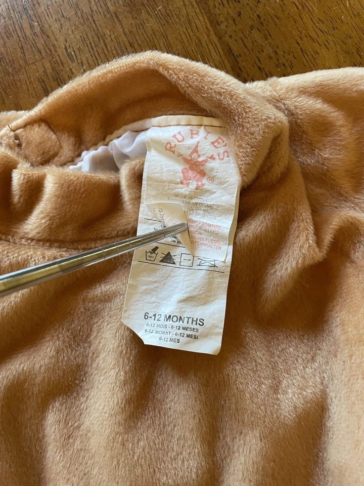 Cowardly Lion Costume 6-12m Infant Wizard of Oz Rubie's - Image 4 of 4