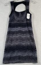 NWT Free People Women's Charcoal Open Back Lined Mini Dress, Size 2