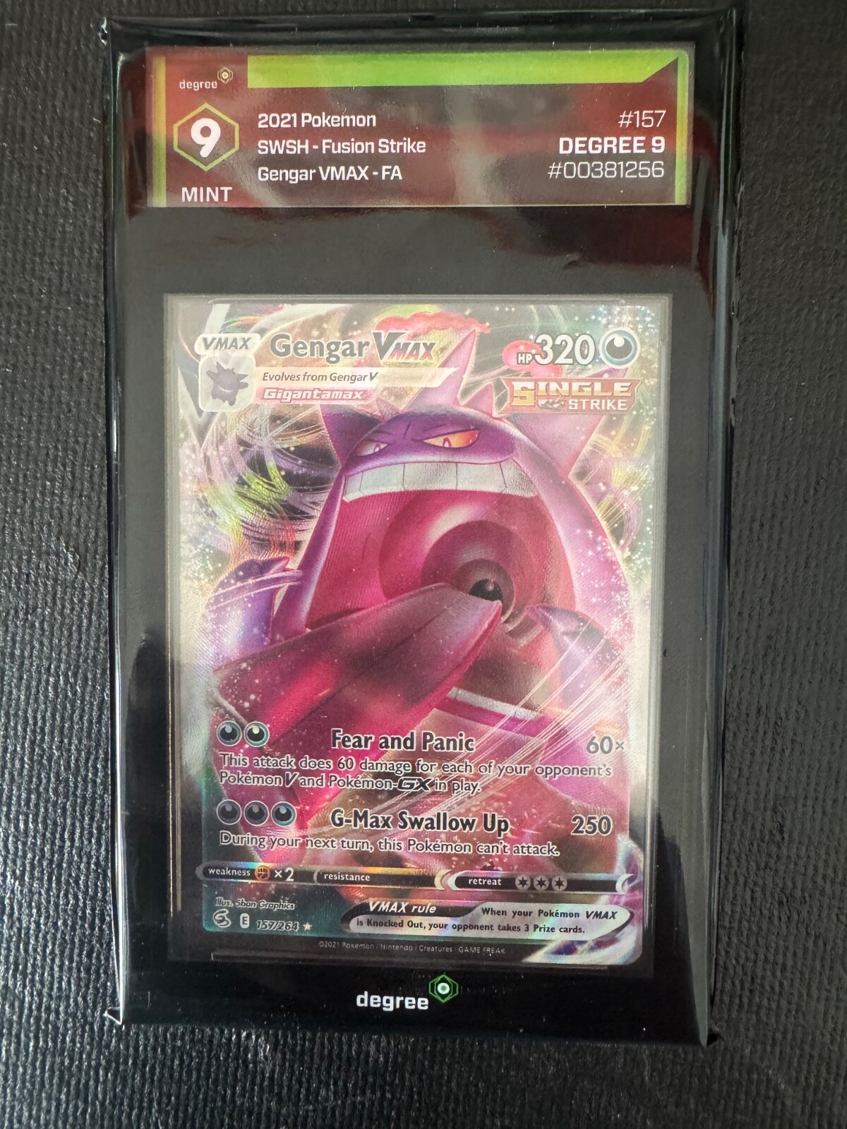 Gengar VMAX 157/264 Holo Fusion Strike Pokemon Card