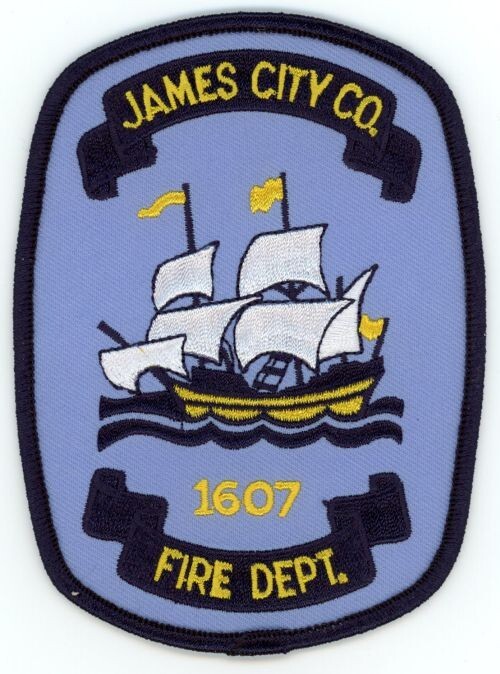 VIRGINIA VA JAMES CITY COUNTY FIRE DEPARTMENT NICE SHOULDER PATCH POLICE SHERIFF