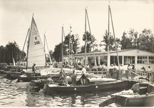 Malchow, Seglerheim am Fleesensee, Schiffe, Boote, Segelboot, DDR Foto-Ak 