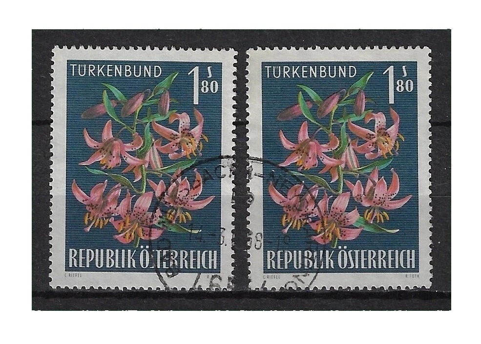 Multi-Color Flores Sellos de Austria