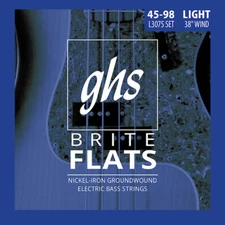 GHS L3075 Brite Flats Bass Guitar Strings; gauges 45-98