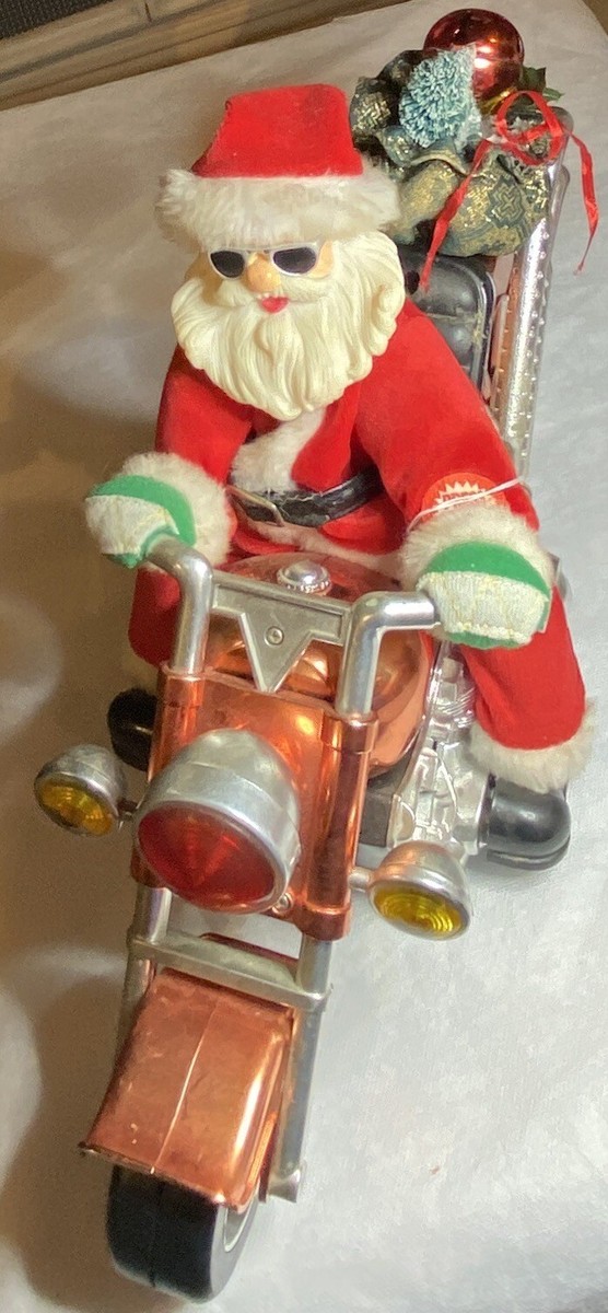 Motorcycle Santa Vintage | eBay