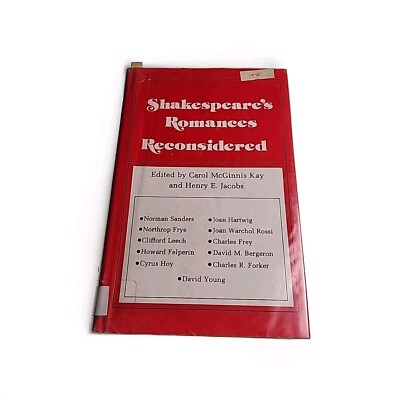 Shakespeares Romances Reconsidered Carol Kay 1978 Hardback Book EX-LIBRARY