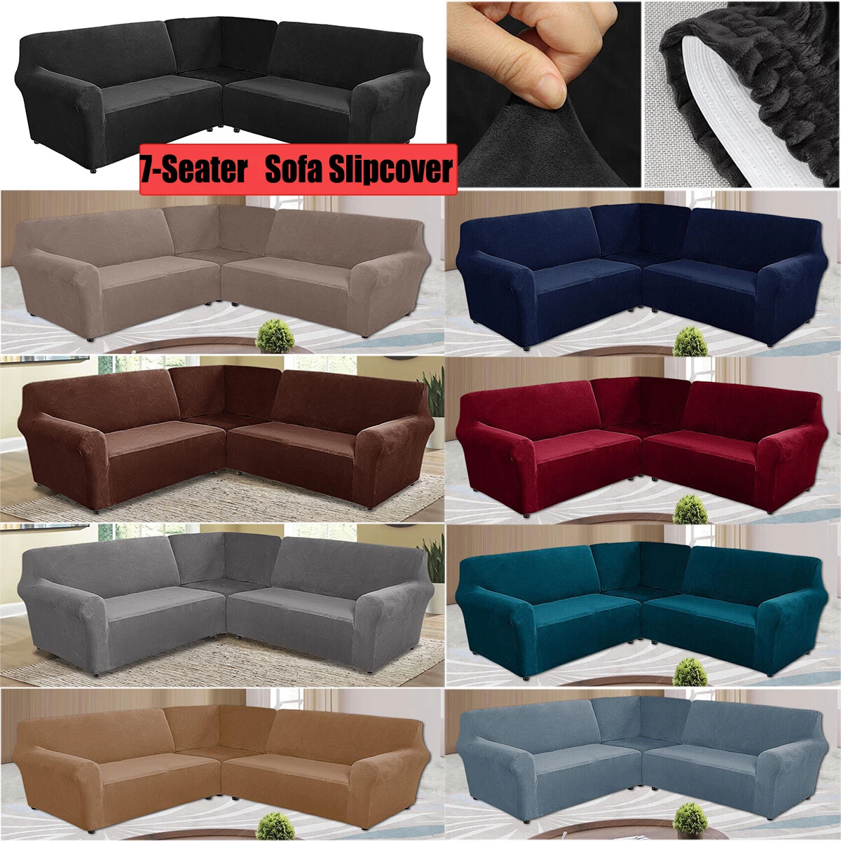 The Dream Decor Premium sofa cover for l shape sofa cover 7 seater sofa  cover customisable