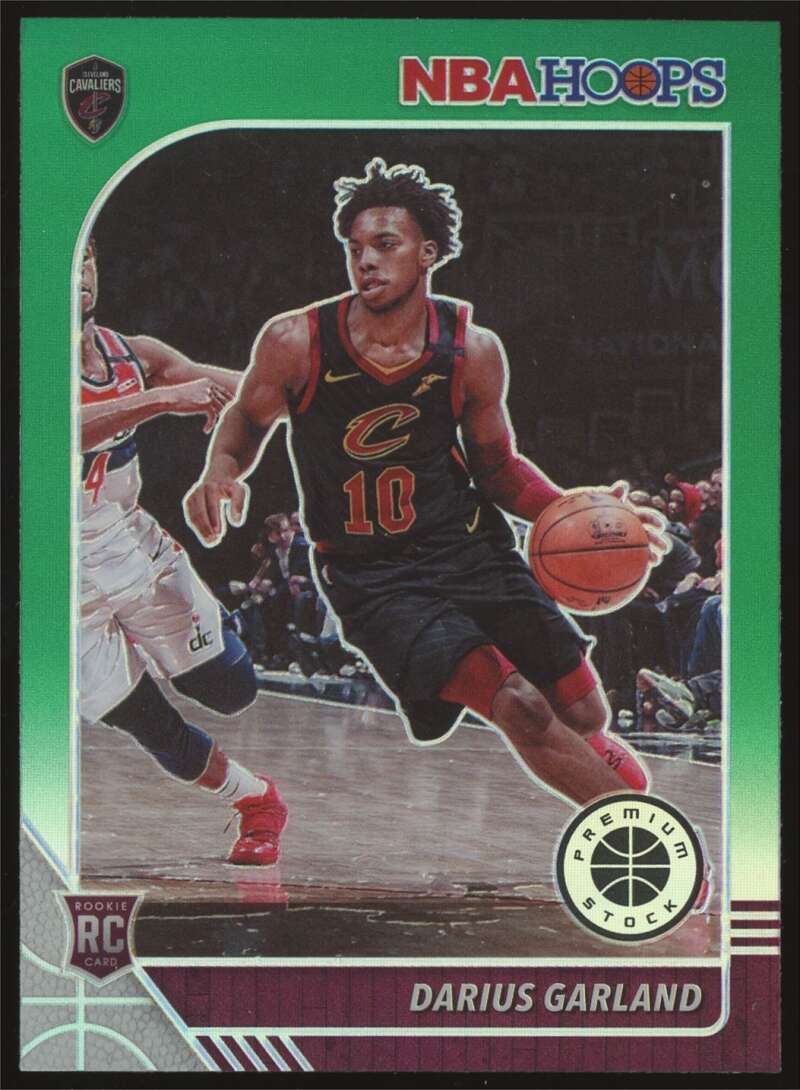 Darius Garland Rookie Cavaliers 2019-20 Hoops Premium Stock Green Prizm #251