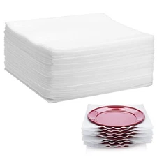 50Pack 12x12 Inch Foam Cushion Wrap Sheets for Packing Moving Dishes Glassware