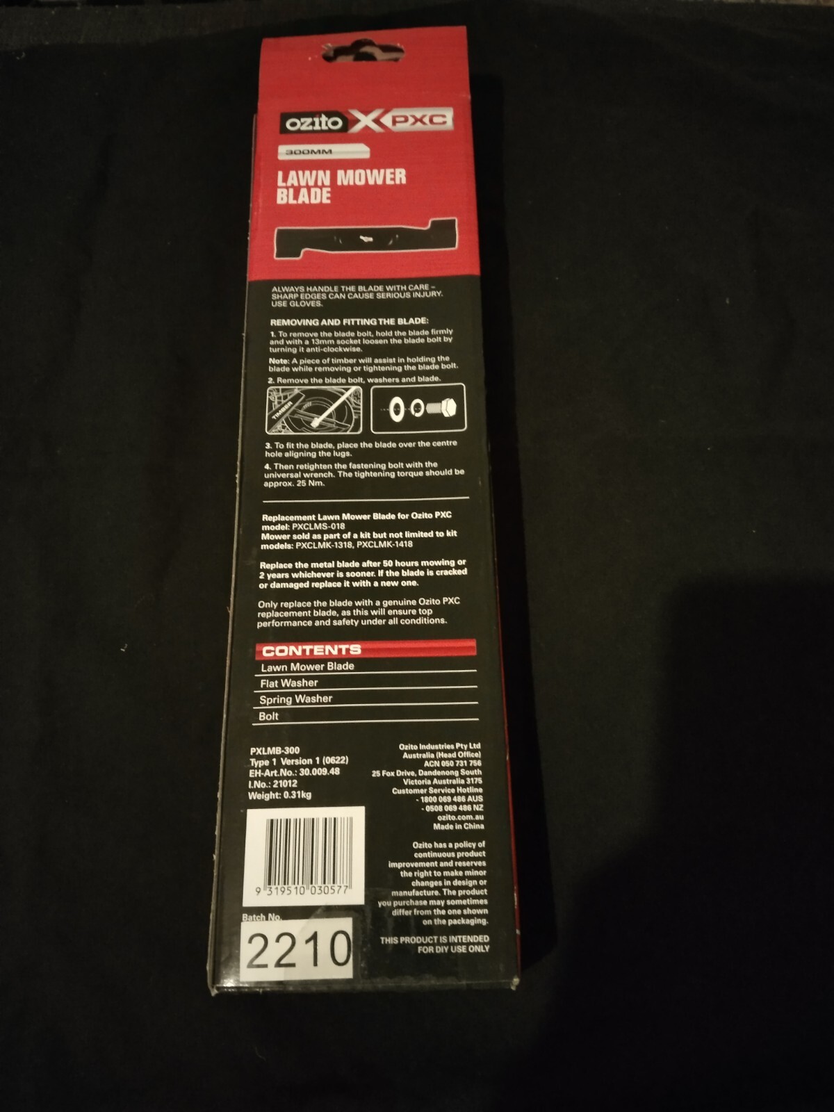Ozito 300mm Lawn Mower Blade eBay
