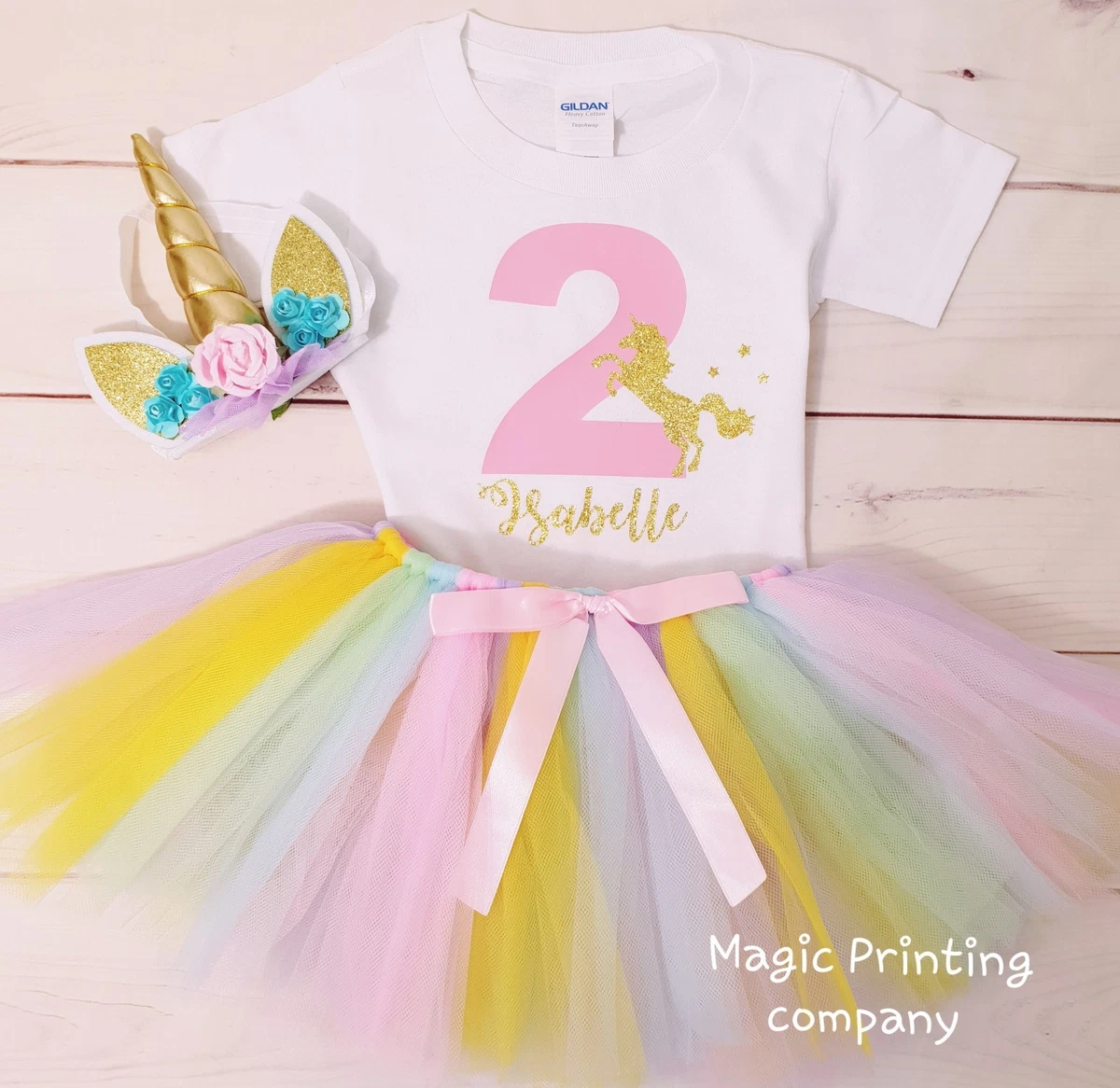 Unicorn 7th cheap birthday outfit