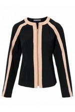 Ashley Brooke Jacheta By Heine Jacket Black/beige Size 16 Bnwt