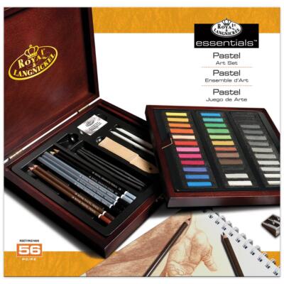 Königlich Langnickel Pastell & Bleistift Kunst Set IN Holzkiste 56pc