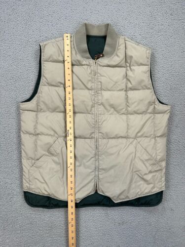 Eddie Bauer Goose Down Reversible Vest Men's XL Tall Full Zip Outdoor Hiking - Picture 5 of 9